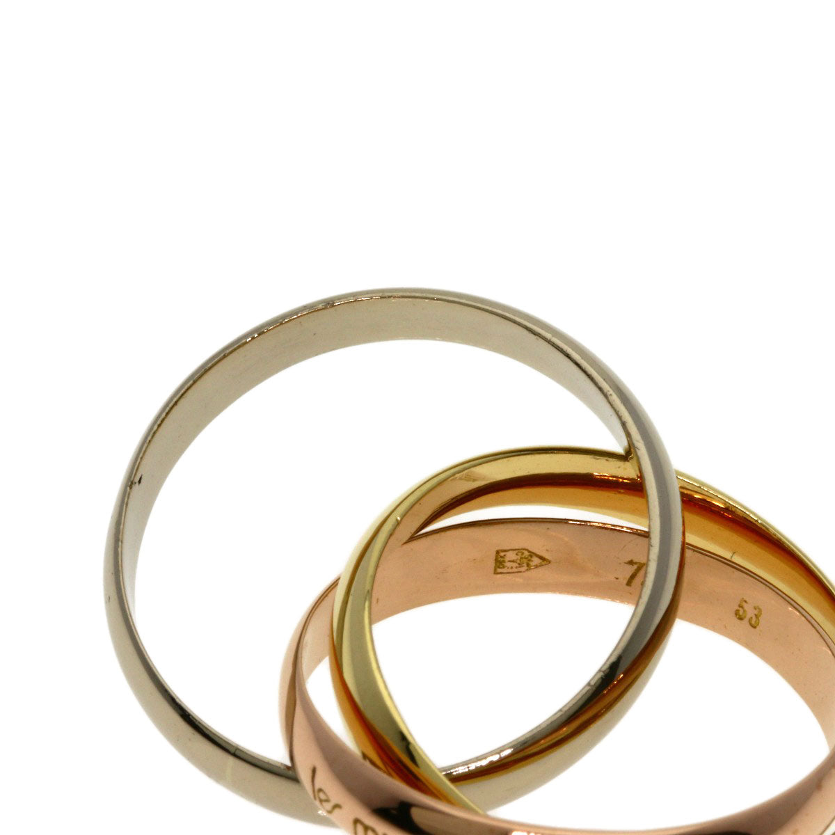 CARTIER Trinity Ring K18 Yellow Gold K18 White GoldLadies [Used]