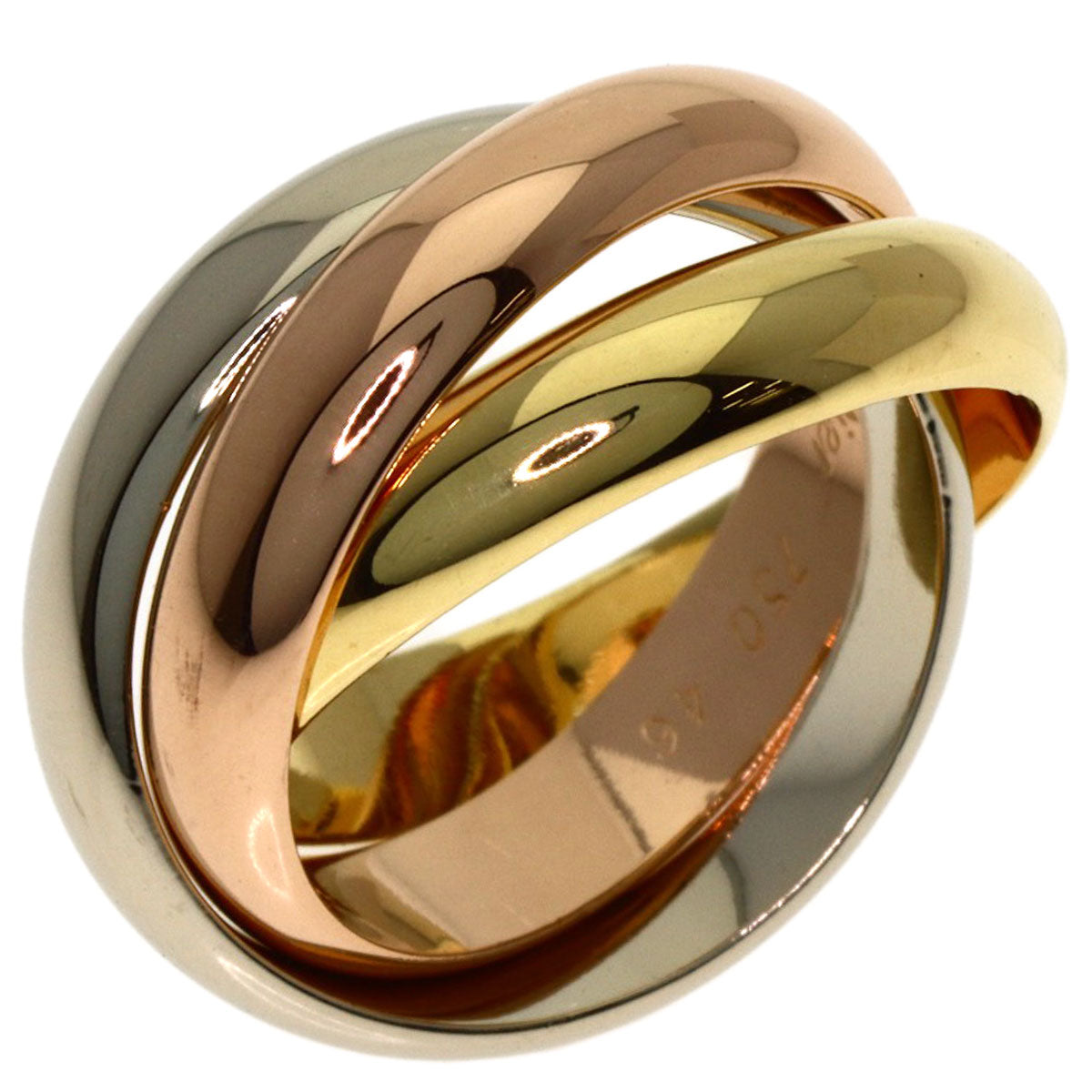 CARTIER Trinity MM #46 Ring K18 Yellow Gold K18 White GoldLadies [Used]