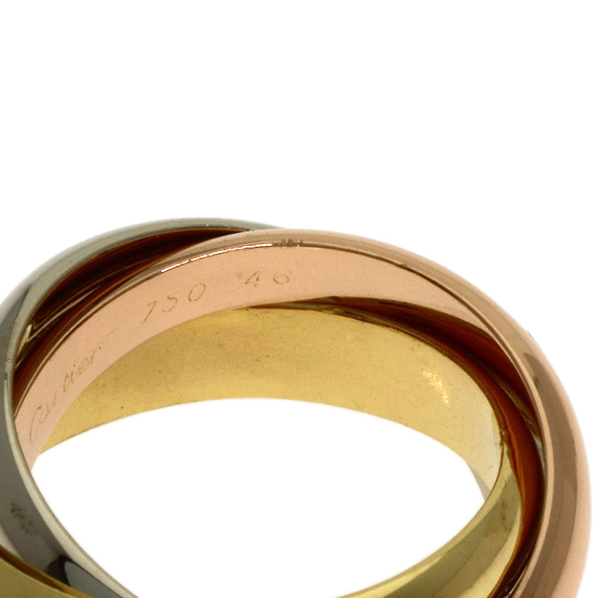 CARTIER Trinity MM #46 Ring K18 Yellow Gold K18 White GoldLadies [Used]