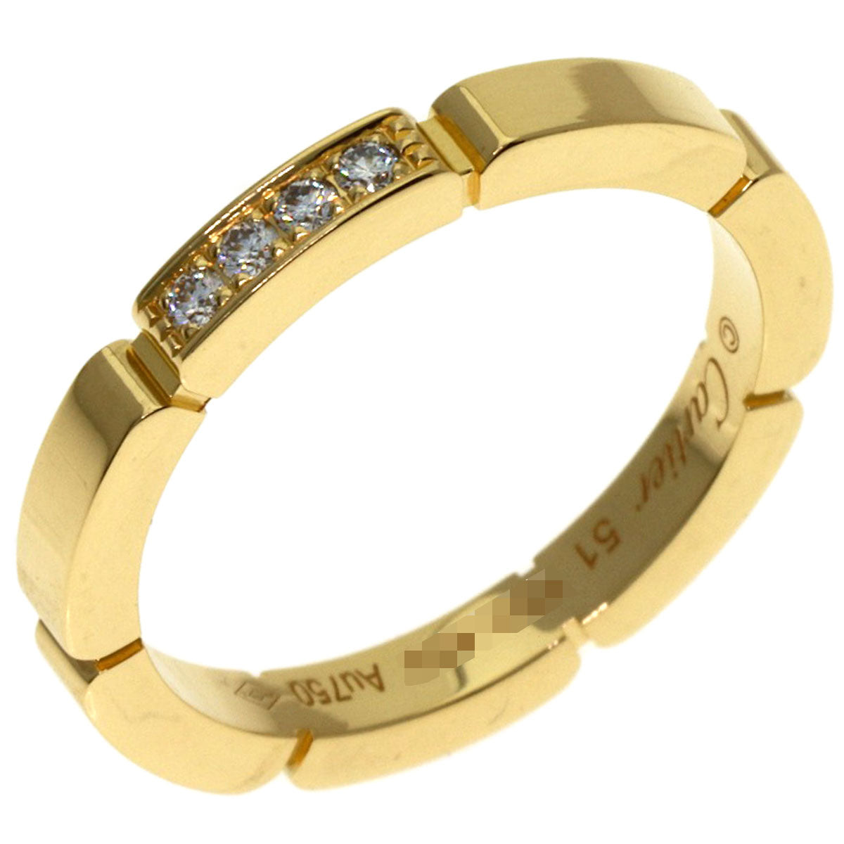 CARTIER Mayon PANTHERE Diamond # 51 Ring K18 Yellow Gold Ladies [Used]