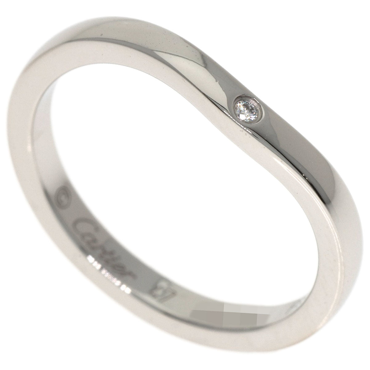 CARTIER Ballerina Curve 3P Diamond #47 Ring Platinum PT950 Ladies [Used]
