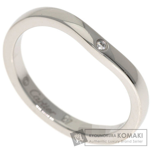 CARTIER Ballerina Curve 3P Diamond #47 Ring Platinum PT950 Ladies [Used]
