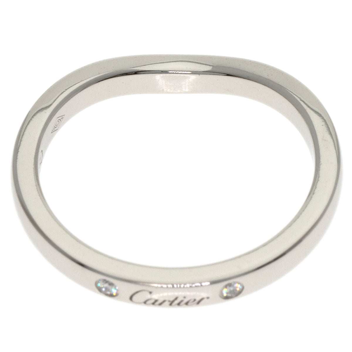 CARTIER Ballerina Curve 3P Diamond #47 Ring Platinum PT950 Ladies [Used]
