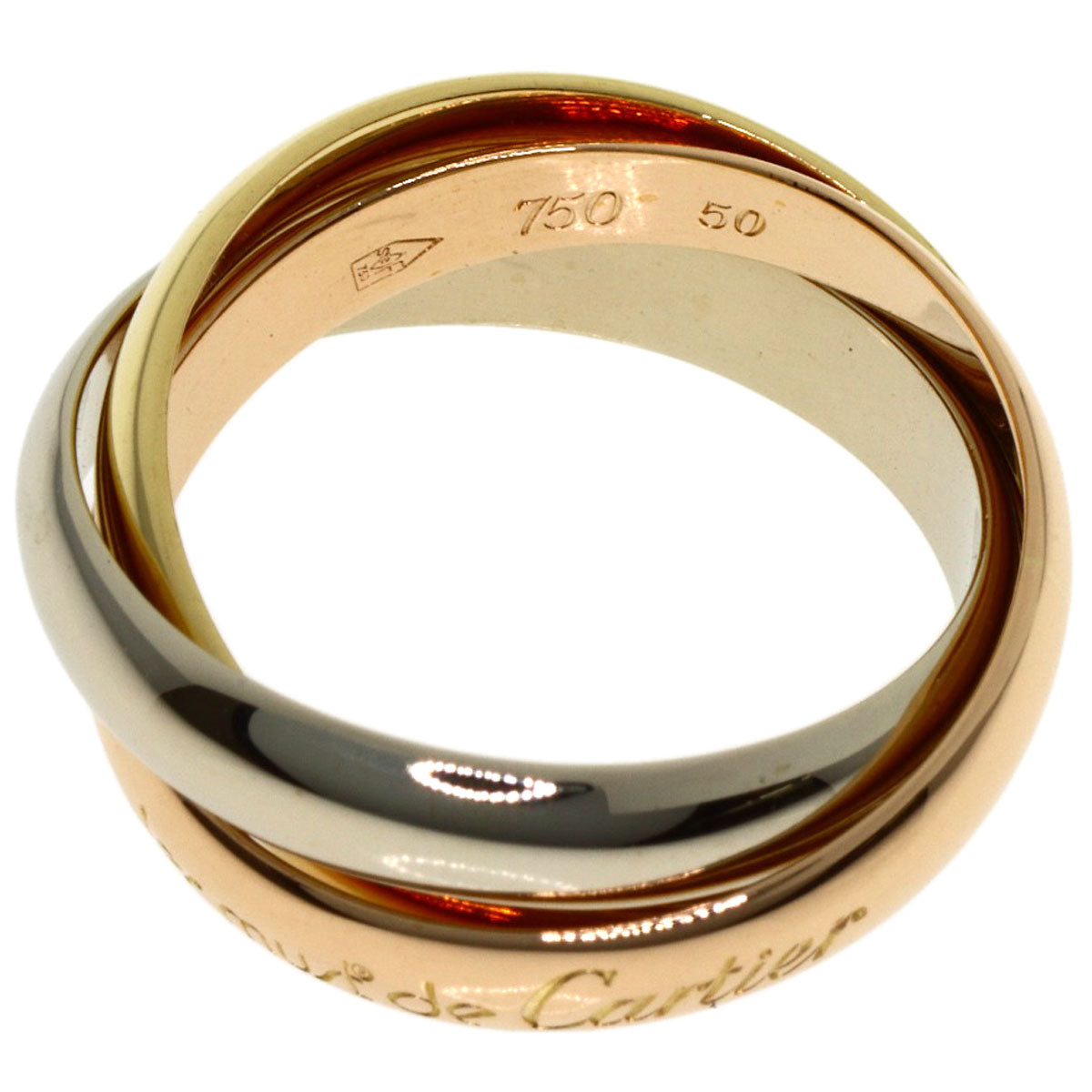 CARTIER Trinity #50 Ring K18 Yellow Gold K18 White GoldLadies [Used]