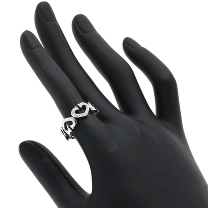 CARTIER C heart Diamond Ring K18 White Gold Ladies [Used]