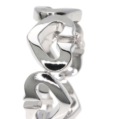 CARTIER C heart Diamond Ring K18 White Gold Ladies [Used]