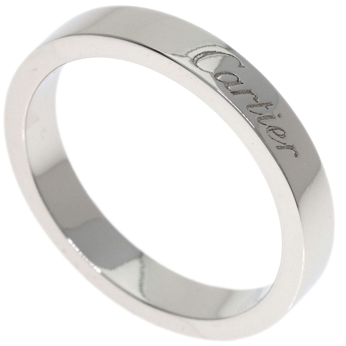 CARTIER Engraved # 49 Ring Platinum PT950 Ladies [Used]