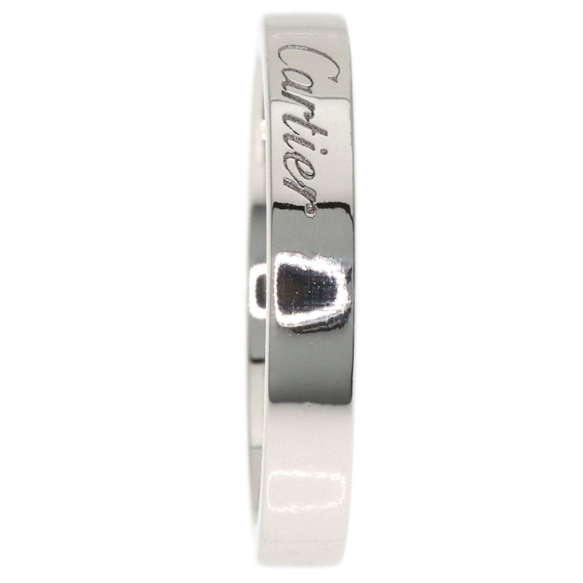 CARTIER Engraved # 49 Ring Platinum PT950 Ladies [Used]