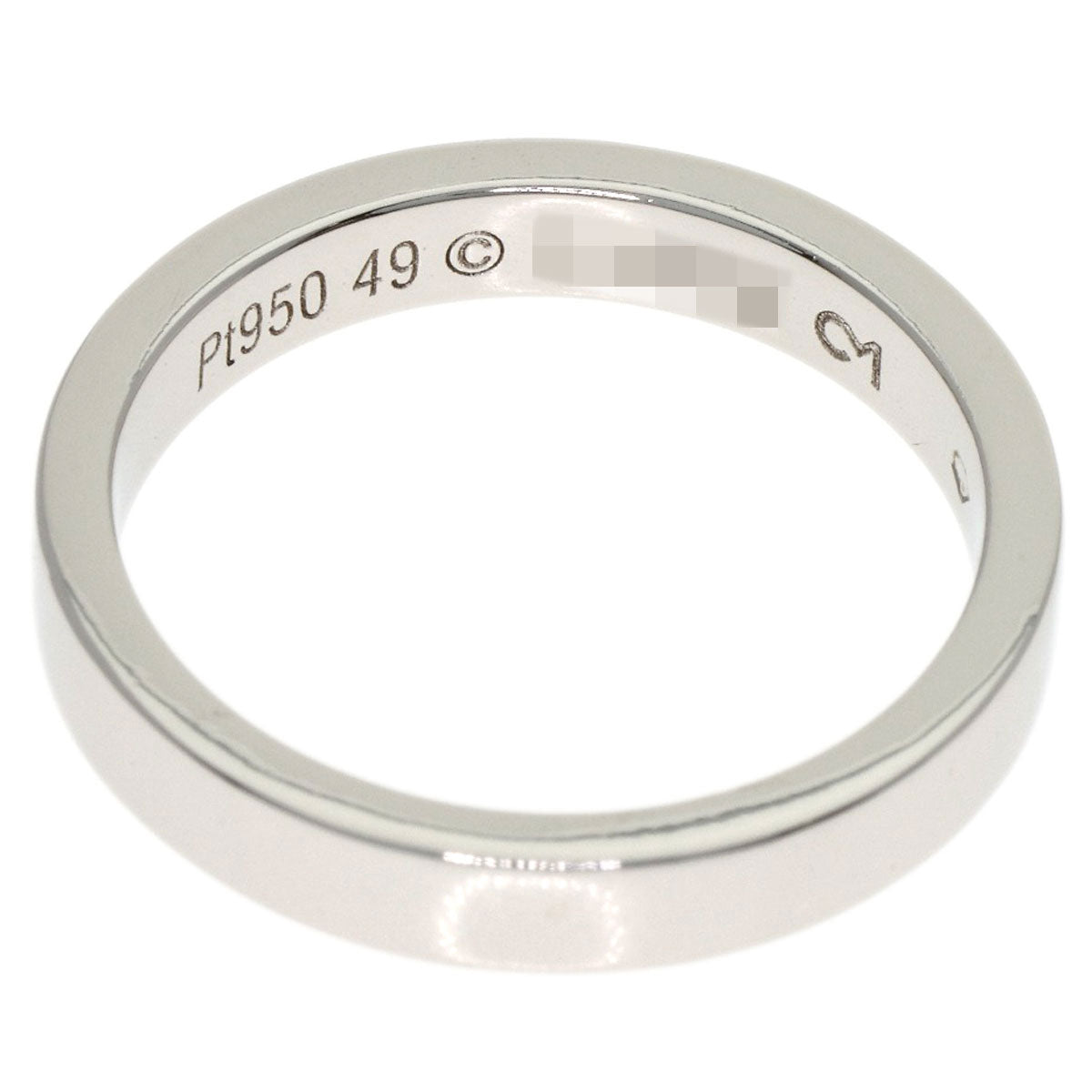 CARTIER Engraved # 49 Ring Platinum PT950 Ladies [Used]