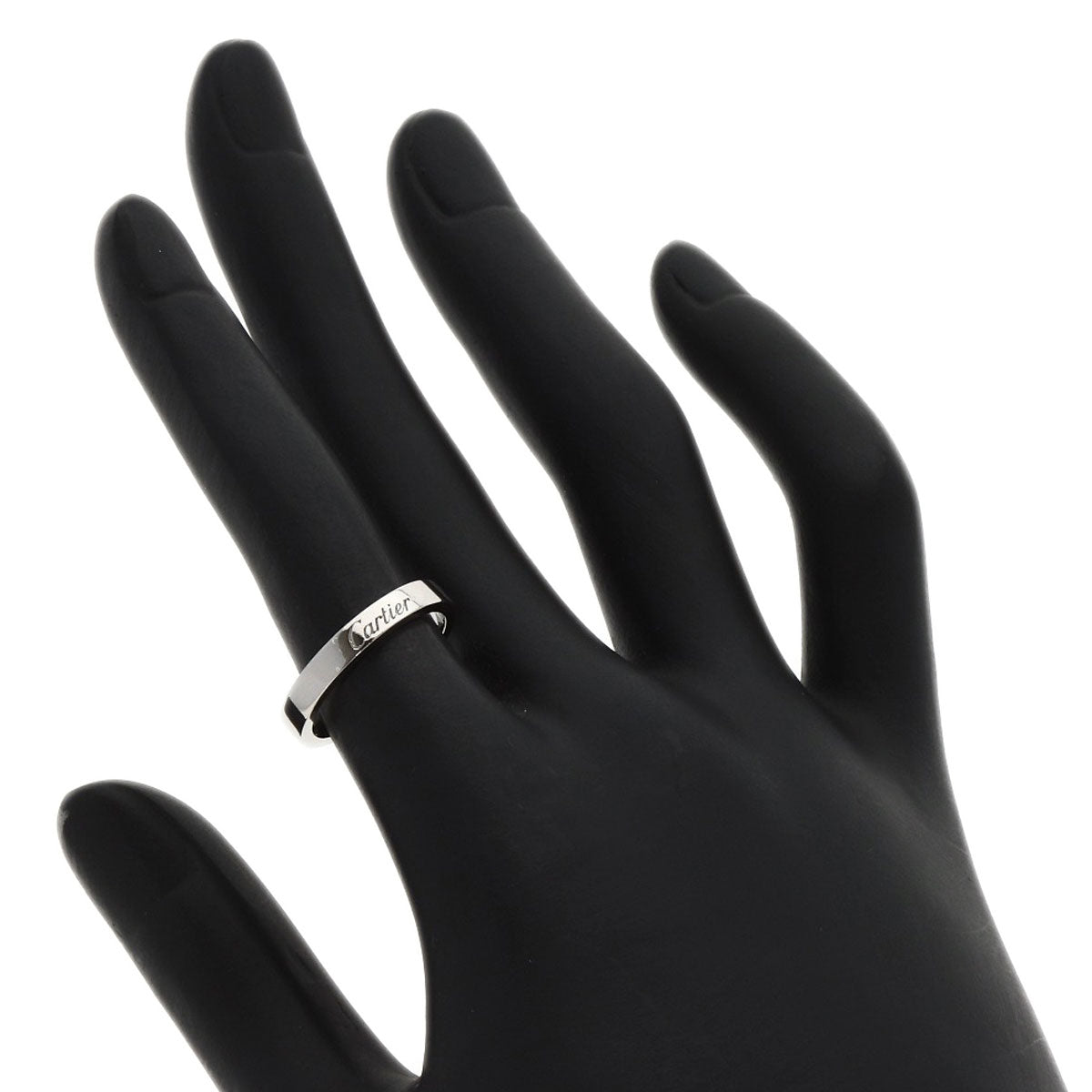 CARTIER Engraved # 49 Ring Platinum PT950 Ladies [Used]