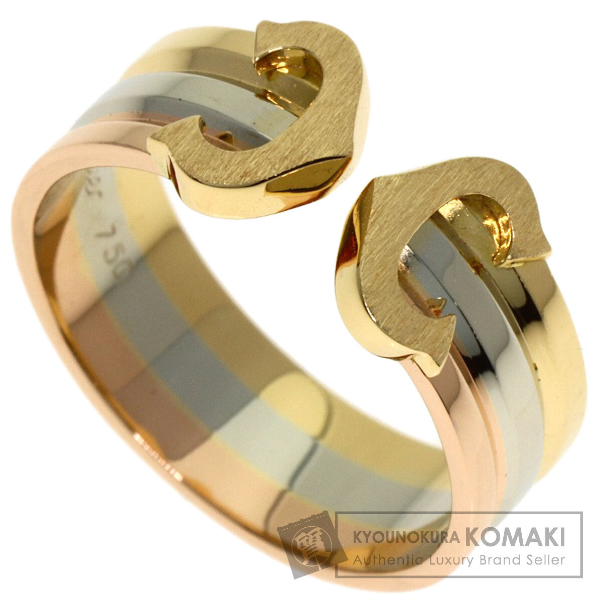 CARTIER 2C ring # 49 Ring K18 Yellow Gold K18 White GoldLadies [Used]