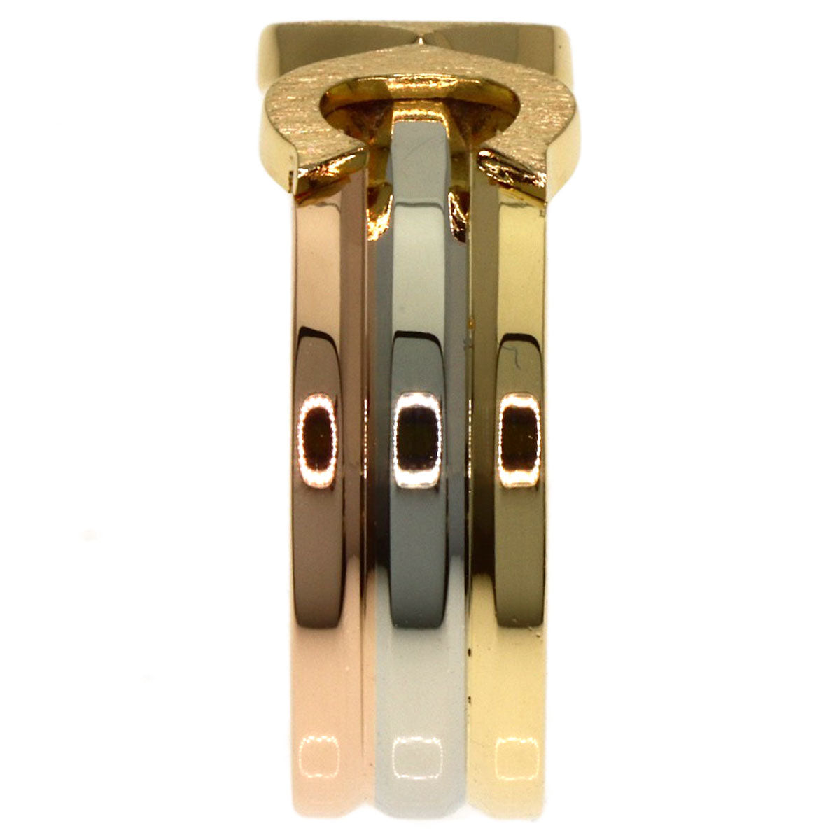 CARTIER 2C ring # 49 Ring K18 Yellow Gold K18 White GoldLadies [Used]