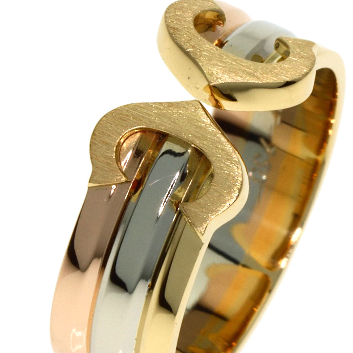 CARTIER 2C ring # 49 Ring K18 Yellow Gold K18 White GoldLadies [Used]