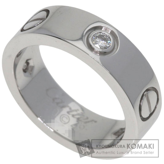 CARTIER love ring 3P Diamond #49 Ring K18 White Gold Ladies [Used]