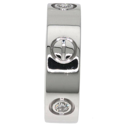 CARTIER love ring 3P Diamond #49 Ring K18 White Gold Ladies [Used]