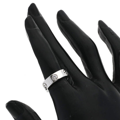 CARTIER love ring 3P Diamond #49 Ring K18 White Gold Ladies [Used]