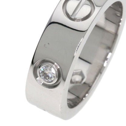 CARTIER love ring 3P Diamond #49 Ring K18 White Gold Ladies [Used]