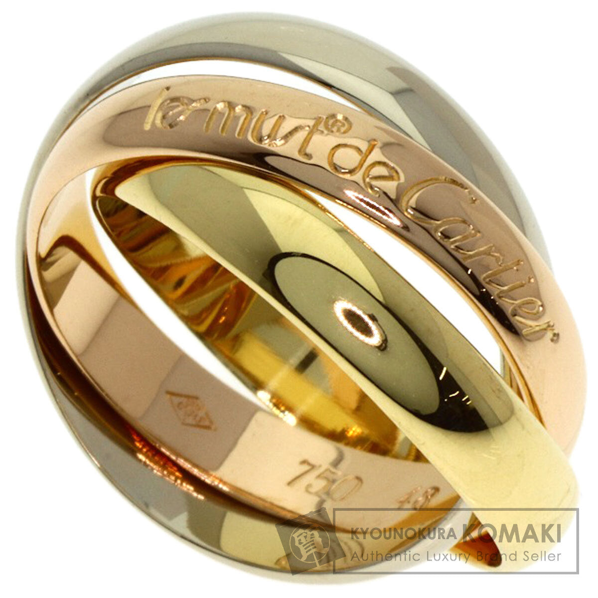 CARTIER Trinity #48 Ring K18 Yellow Gold K18 White GoldLadies [Used]