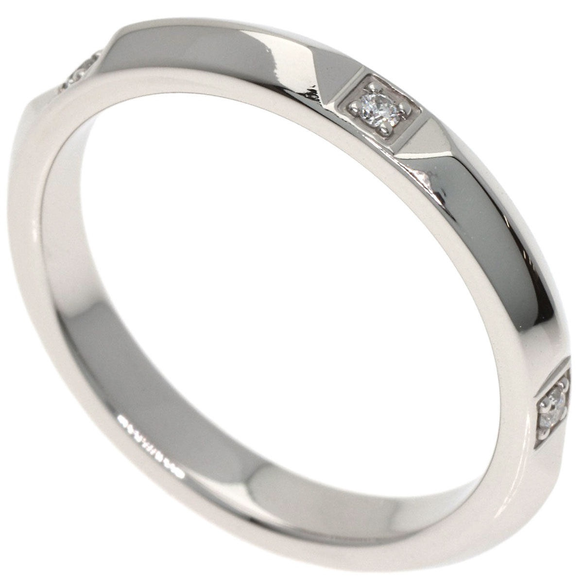 TIFFANY&Co. True Band Diamond Ring Platinum PT950 Ladies [Used]