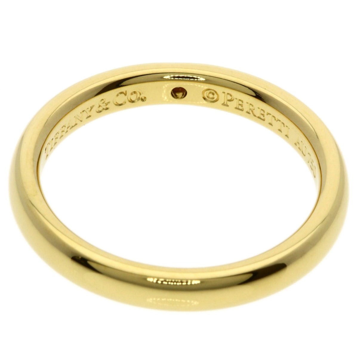 TIFFANY&Co. Stacking band 1P Diamond Ring K18 Yellow Gold Ladies [Used]