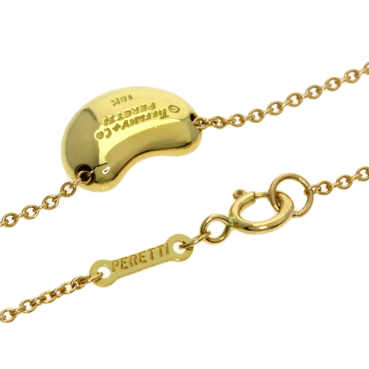 TIFFANY&Co. Bean Necklace K18 Yellow Gold Ladies [Used]