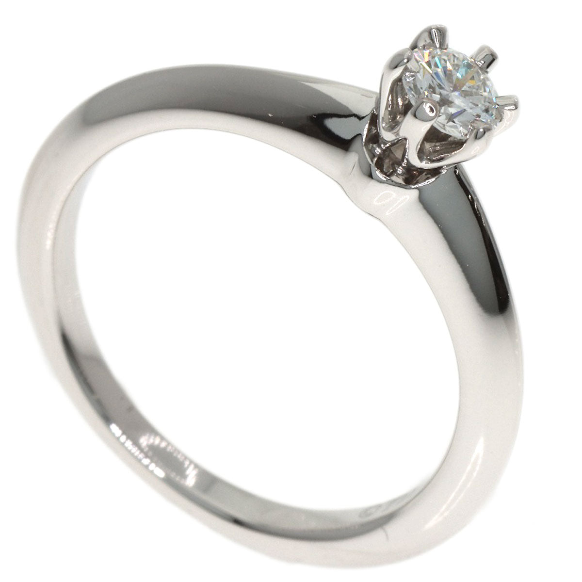 TIFFANY&Co. Solitaire Diamond Ring Platinum PT950 Ladies [Used]