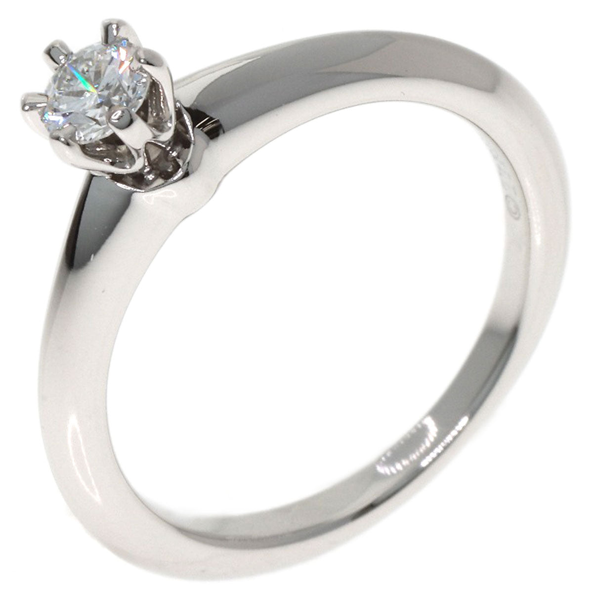 TIFFANY&Co. Solitaire Diamond Ring Platinum PT950 Ladies [Used]