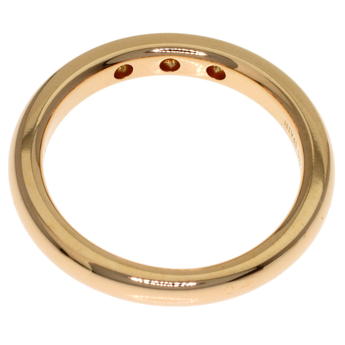 TIFFANY&Co. Stacking band 3P Diamond Ring K18 Yellow Gold Ladies [Used]
