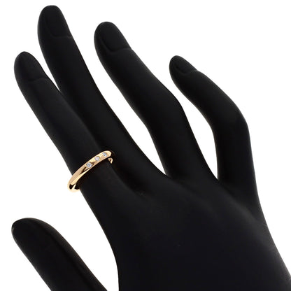 TIFFANY&Co. Stacking band 3P Diamond Ring K18 Yellow Gold Ladies [Used]