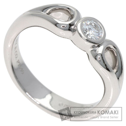 TIFFANY&Co. Double Open Teardrop Diamond Ring Platinum PT950 Ladies [Used]
