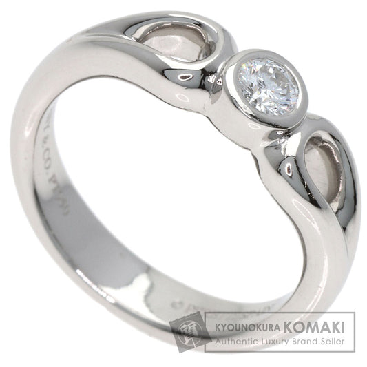 TIFFANY&Co. Double Open Teardrop Diamond Ring Platinum PT950 Ladies [Used]
