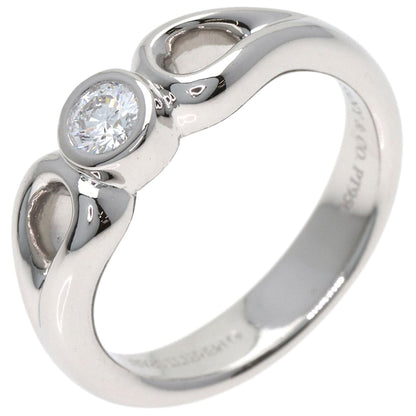 TIFFANY&Co. Double Open Teardrop Diamond Ring Platinum PT950 Ladies [Used]