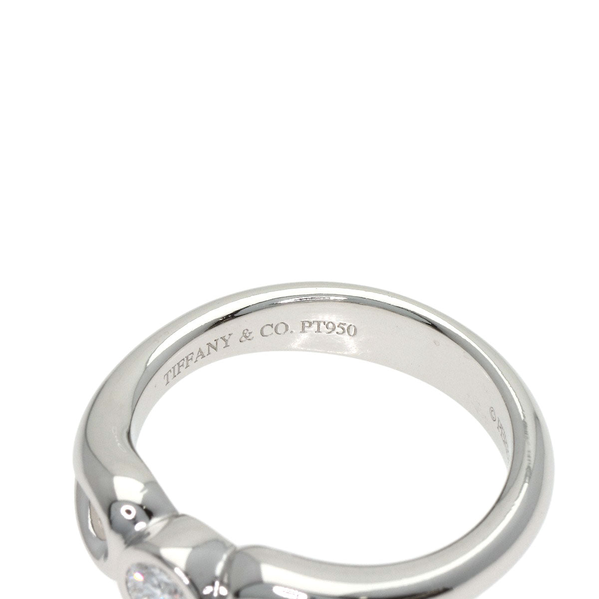 TIFFANY&Co. Double Open Teardrop Diamond Ring Platinum PT950 Ladies [Used]