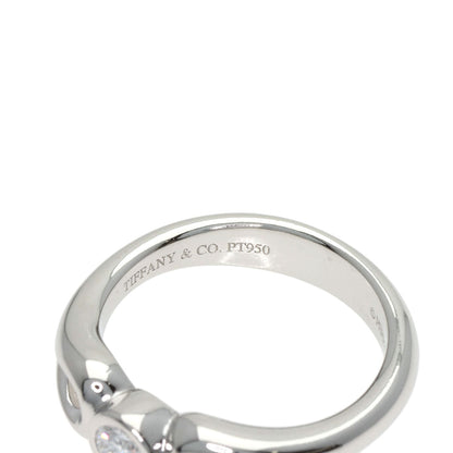 TIFFANY&Co. Double Open Teardrop Diamond Ring Platinum PT950 Ladies [Used]