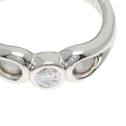 TIFFANY&Co. Double Open Teardrop Diamond Ring Platinum PT950 Ladies [Used]
