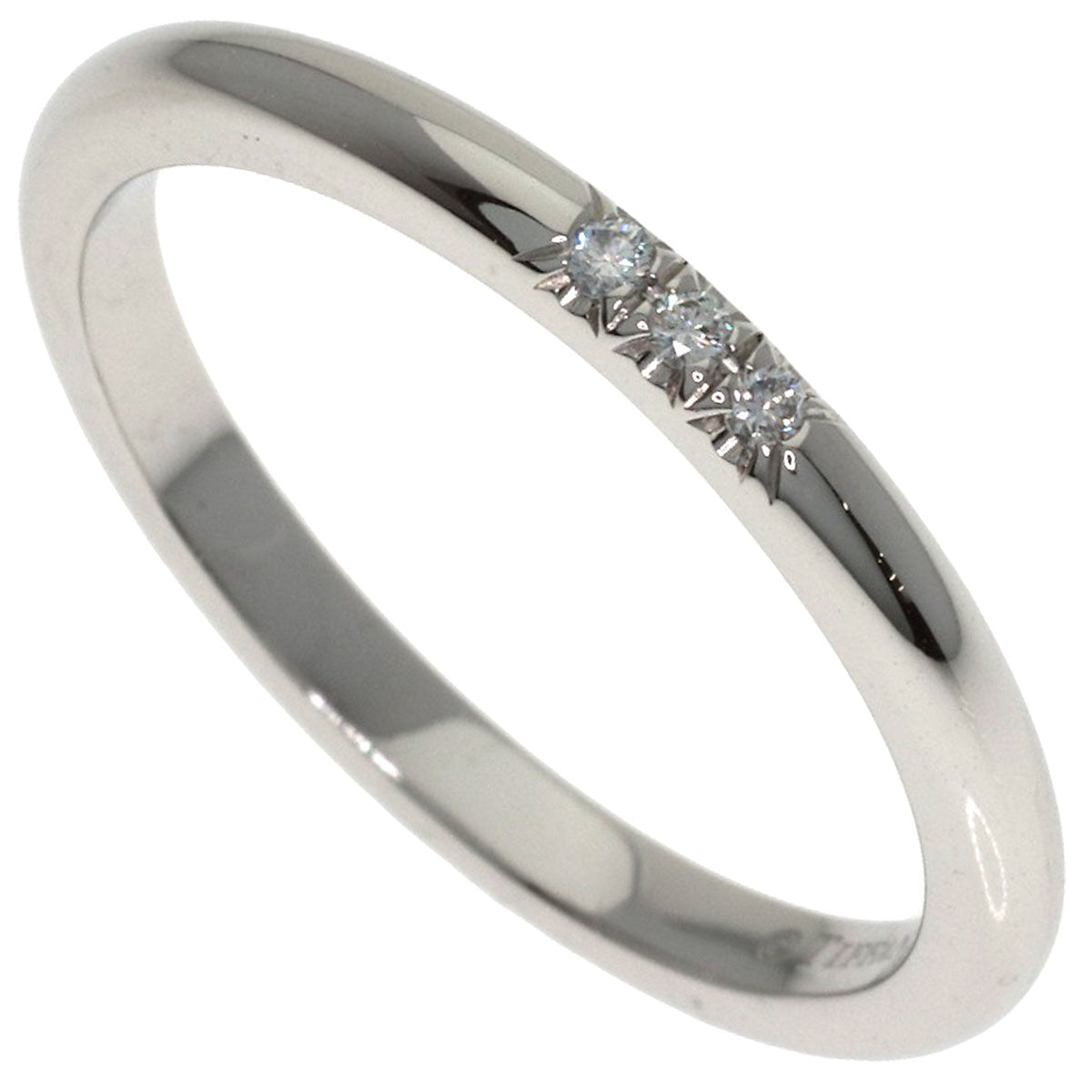 TIFFANY&Co. Forever 3P Diamond Ring Platinum PT950 Ladies [Used]