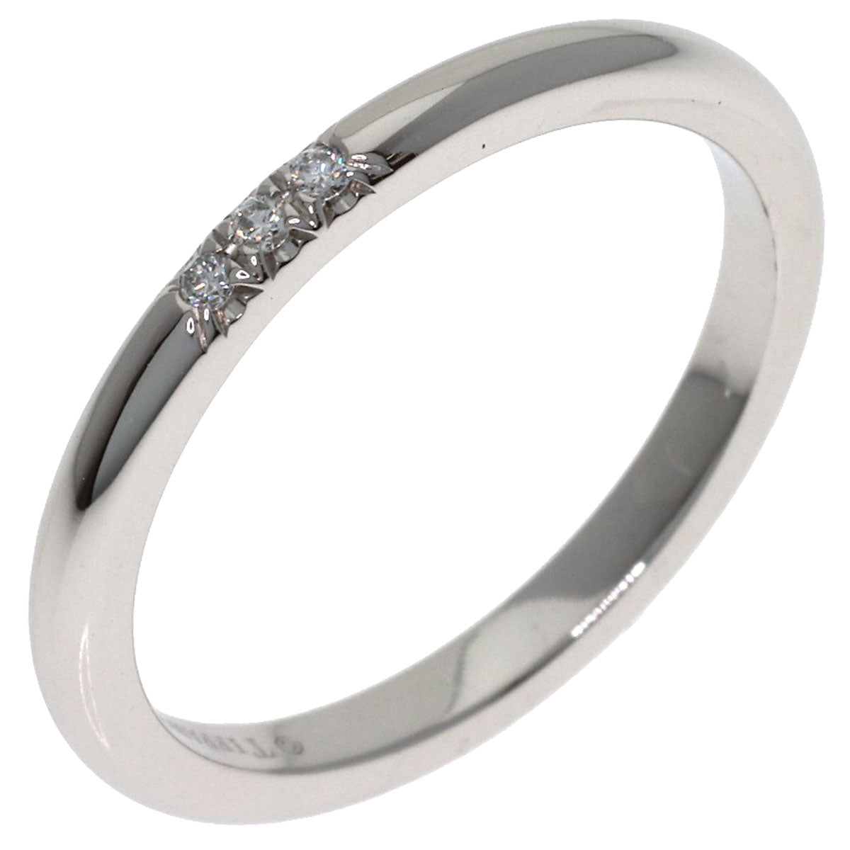 TIFFANY&Co. Forever 3P Diamond Ring Platinum PT950 Ladies [Used]