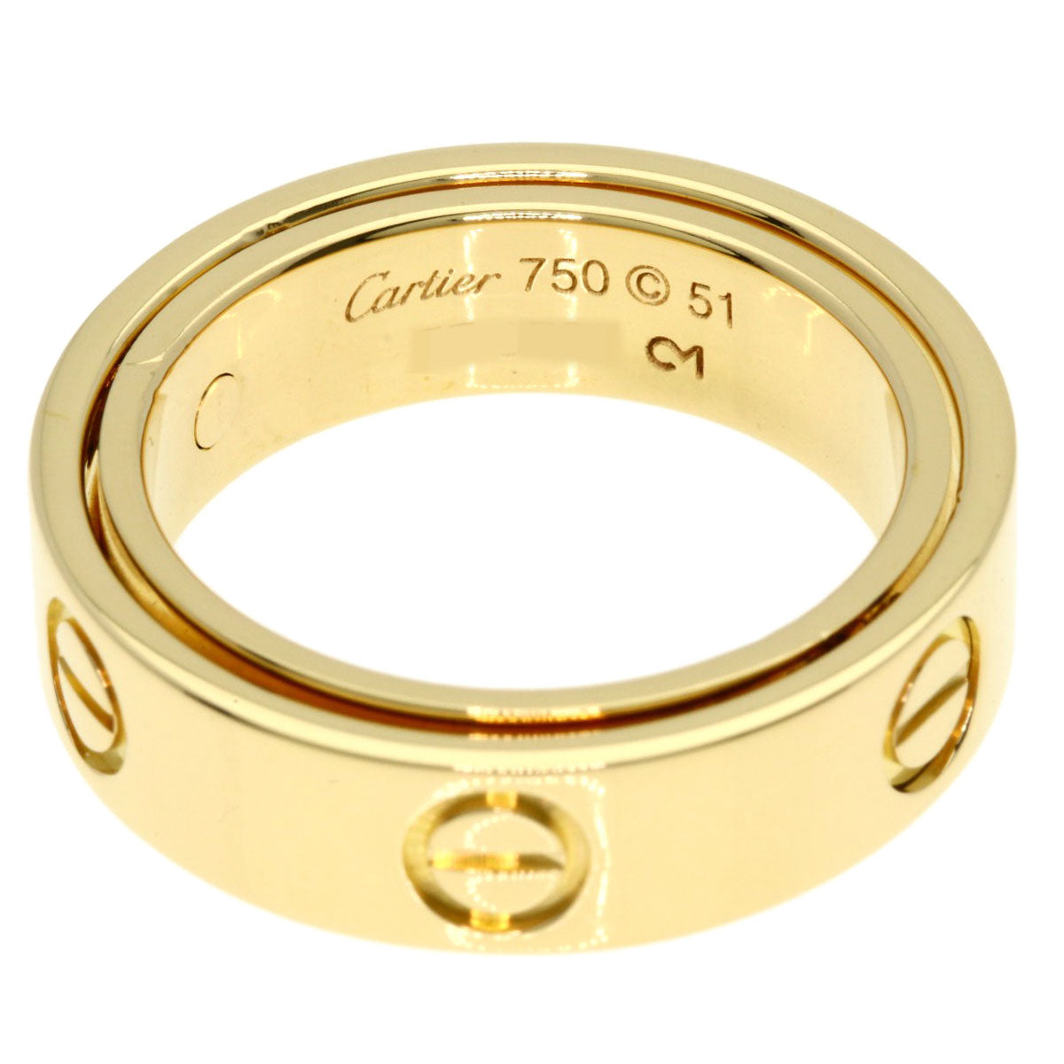 CARTIER Secret love ring # 51 Ring K18 Yellow Gold Ladies [Used]