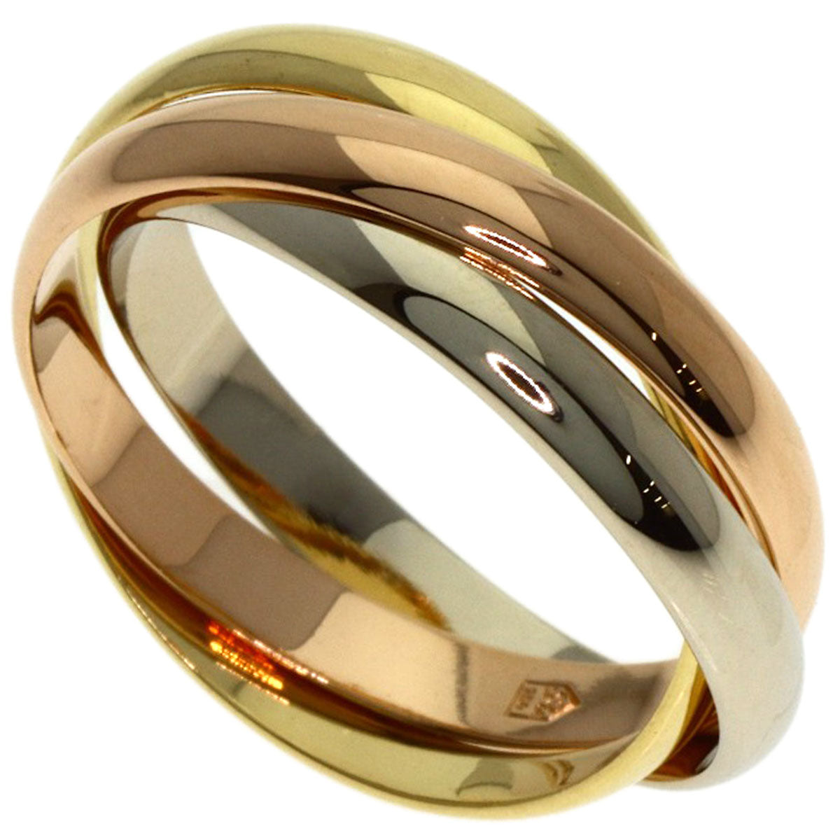 CARTIER Trinity SM #50 Ring K18 Yellow Gold K18 White GoldLadies [Used]
