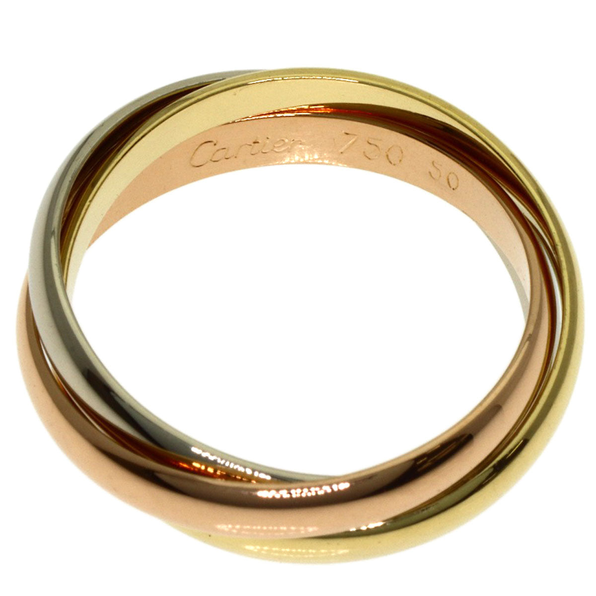 CARTIER Trinity SM #50 Ring K18 Yellow Gold K18 White GoldLadies [Used]