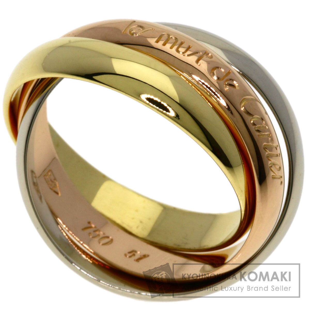 CARTIER Trinity #51 Ring K18 Yellow Gold K18 White GoldLadies [Used]