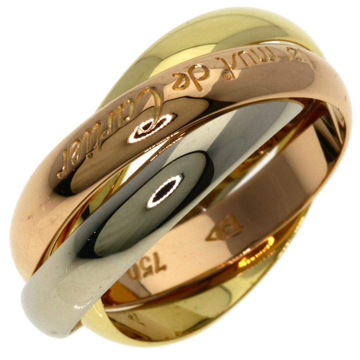 CARTIER Trinity #51 Ring K18 Yellow Gold K18 White GoldLadies [Used]