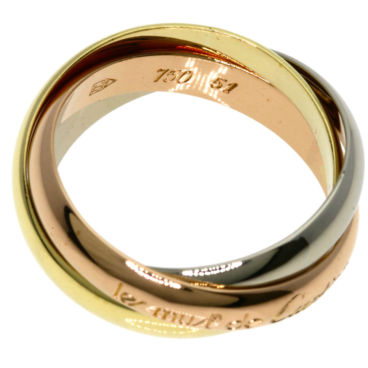 CARTIER Trinity #51 Ring K18 Yellow Gold K18 White GoldLadies [Used]