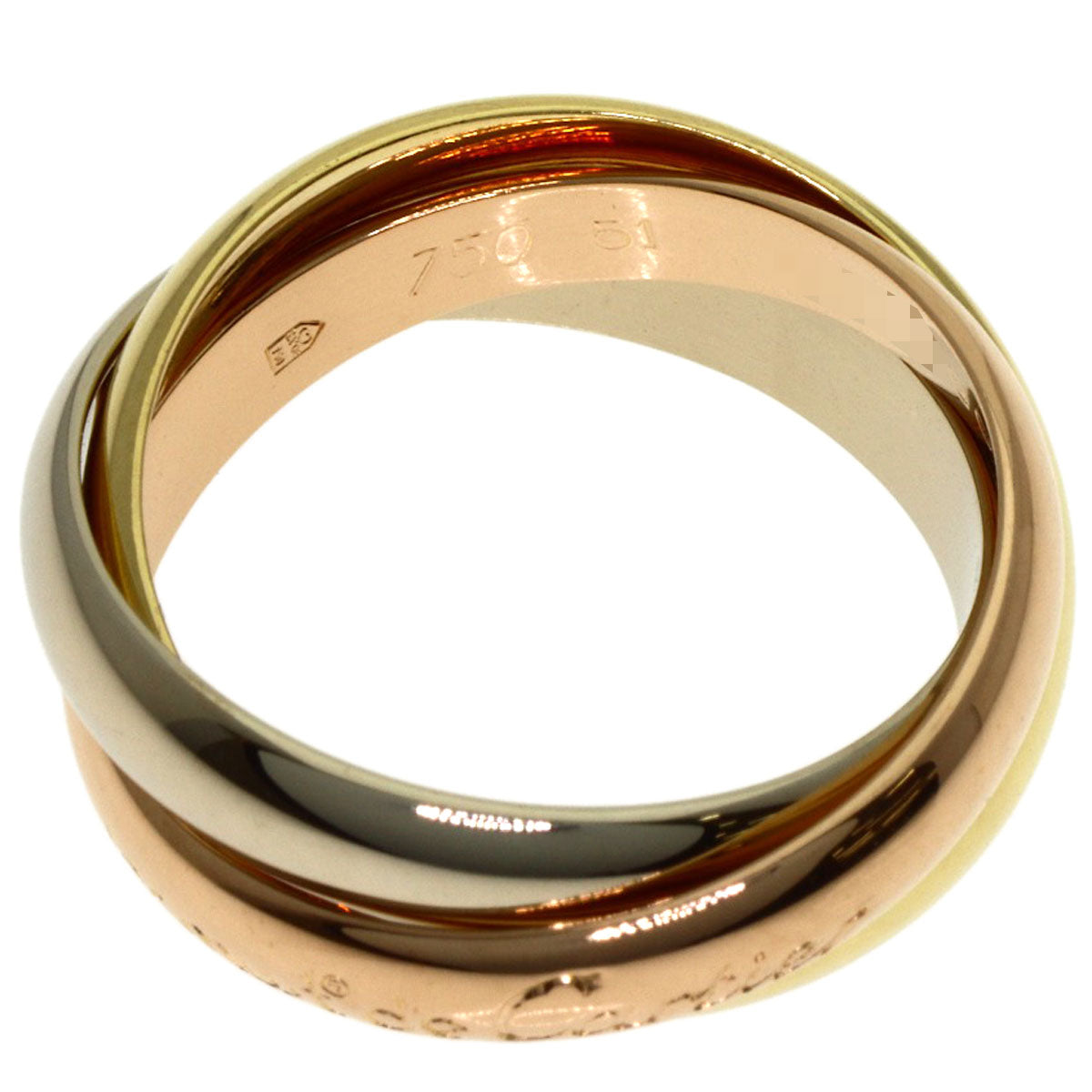 CARTIER Trinity #51 Ring K18 Yellow Gold K18 White GoldLadies [Used]