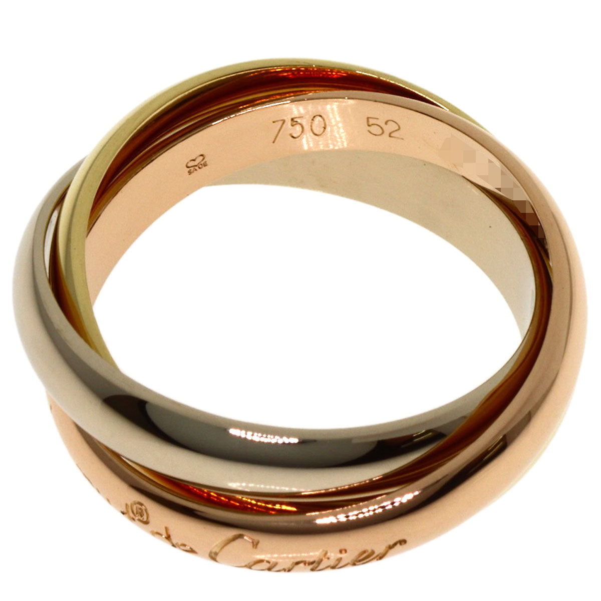 CARTIER Trinity #52 Ring K18 Yellow Gold K18 White GoldLadies [Used]