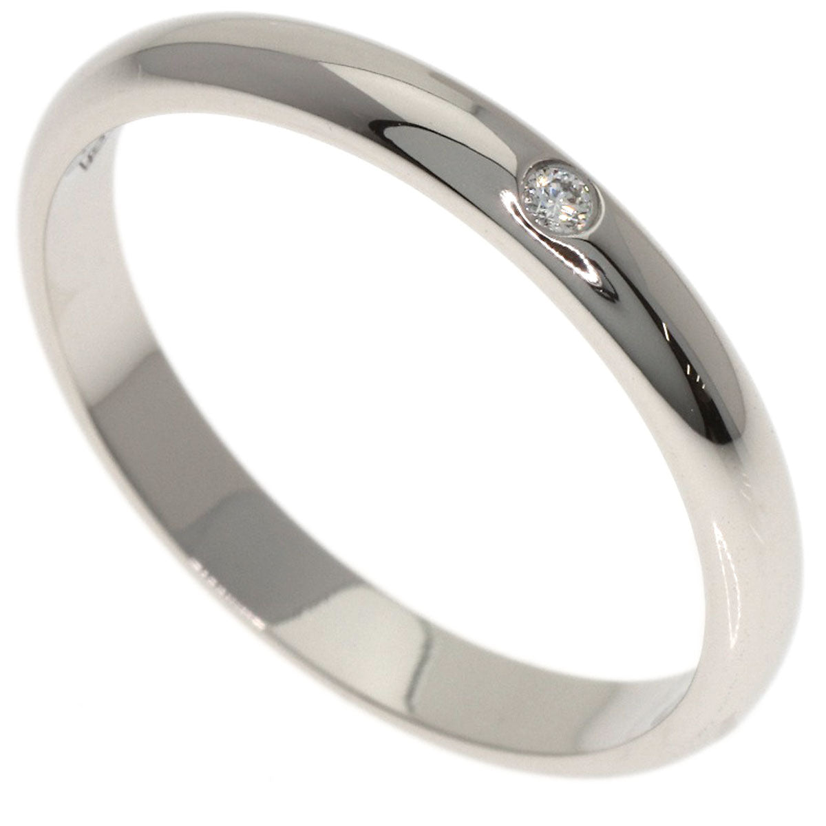 CARTIER Wedding 1P Diamond #52 Ring Platinum PT950 Ladies [Used]
