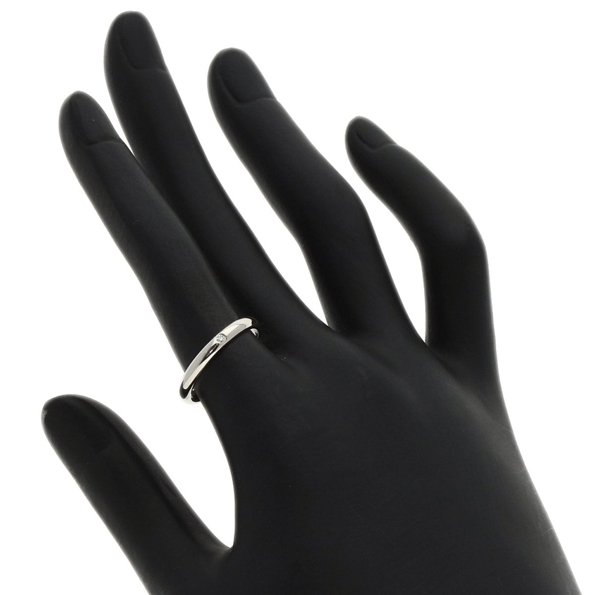 CARTIER Wedding 1P Diamond #52 Ring Platinum PT950 Ladies [Used]