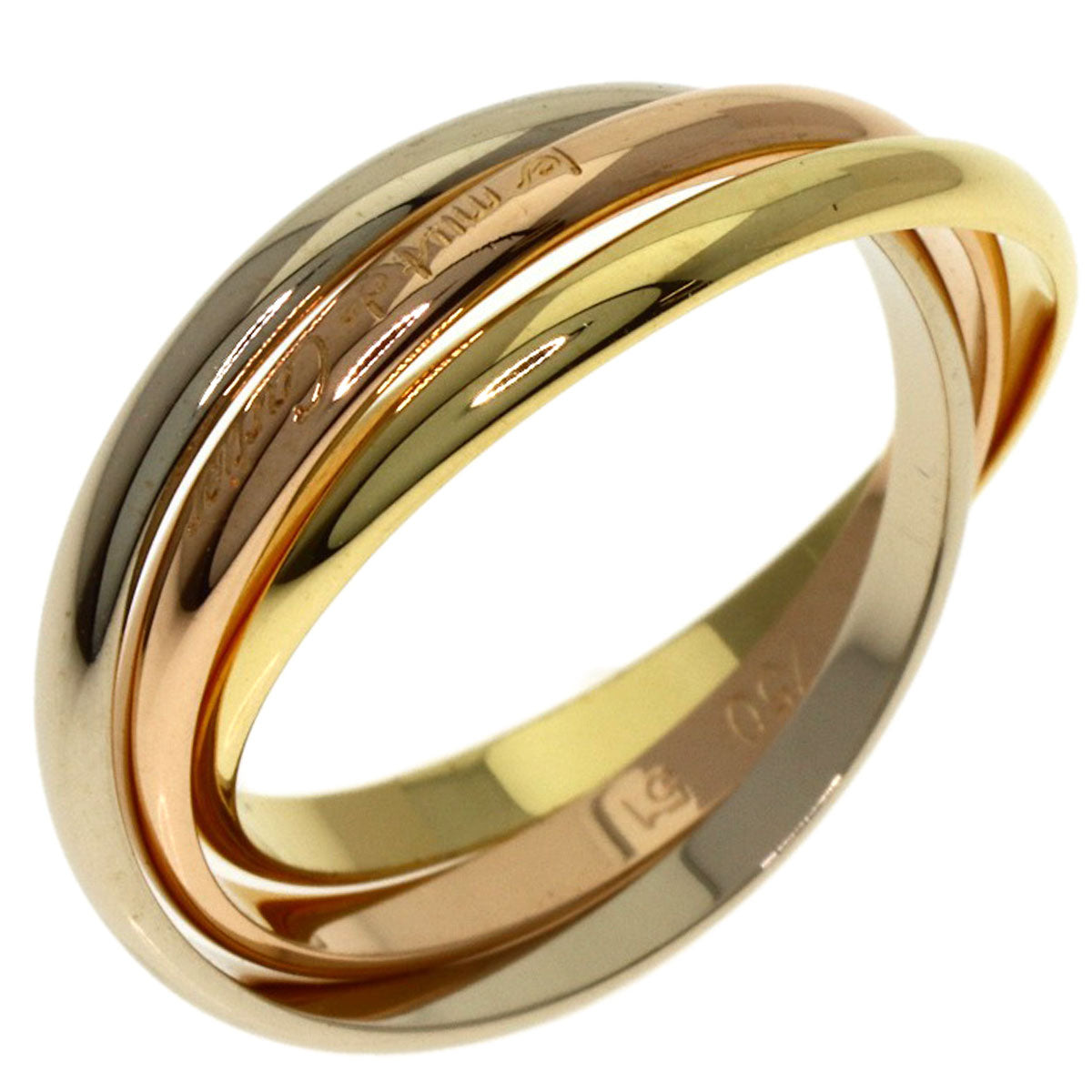 CARTIER Trinity XS #51 Ring K18 Yellow Gold K18 White GoldLadies [Used]