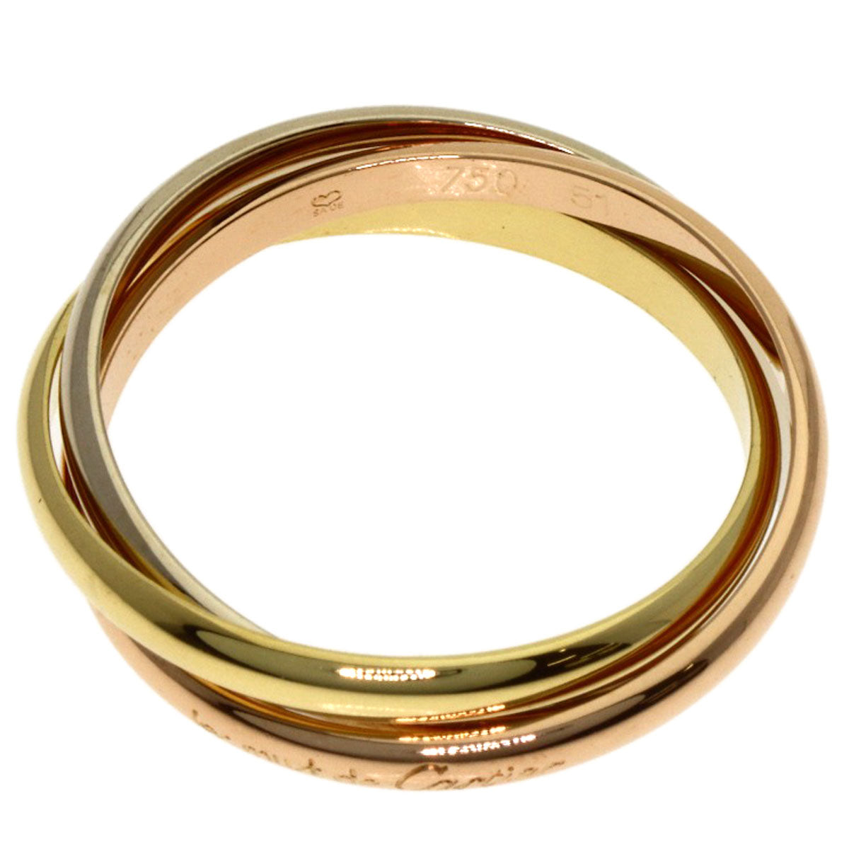 CARTIER Trinity XS #51 Ring K18 Yellow Gold K18 White GoldLadies [Used]