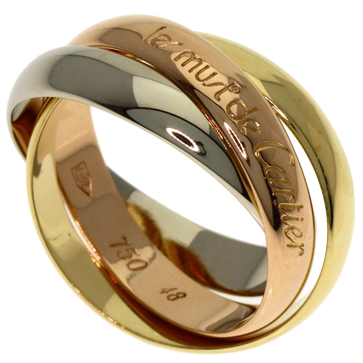 CARTIER Trinity #48 Ring K18 Yellow Gold K18 White GoldLadies [Used]